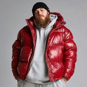 Oversize <b>Bubble</b> <b>Coat</b> Puffer Zipper Jacket Men Outdoor Winter Hooded Puffer Jackets Men's Hood Warm Up Plus Size Puffer Jacket - Product Image 4