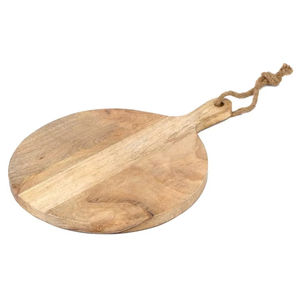 Round <b>Paddle</b> Chopping <b>Board</b> with Hanging Rope Thick Smooth Surface Perfect for Cutting Serving Cheese and Rustic Kitchen Decor - Product Image 1