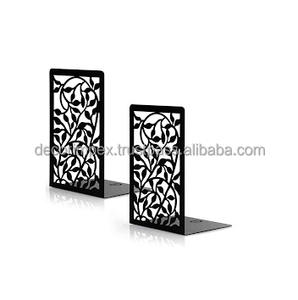 Wholesale Custom Decorative Metal Book Ends <b>Bookends</b> Brass <b>Bookend</b> Geometrical Design Metal Brass <b>Bookend</b> - Product Image 4