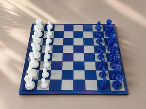 Belladec Custom Children Sports Resin <b>Chess</b> Board <b>Set</b> High Quality Clear Pigmented <b>Chess</b> Pieces Handmade Artistic Design - Product Image 5