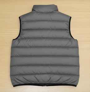 Full-Zip Lightweight Puffer Vest - Breathable Padded Body <b>Warmer</b> with Zipper Pockets - Product Image 2