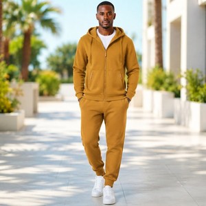 Nuevo Conjunto Deportivo de 2 Piezas para Hombre, Estampado Invernal, Tela Técnica, Nailon/Algodón 240g, Secado Rápido, Transpirable, Diseño Casual y Simple - Product Image 1
