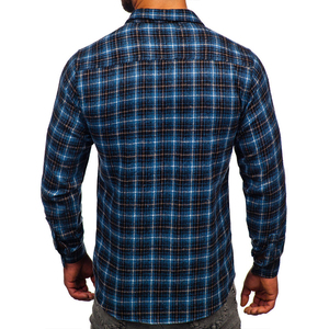 Camisas de Franela a Cuadros para Hombre, Estilo Nuevo, de Alta Calidad, Manga Larga, Corte Regular, Diseño Personalizado, Estampado Informal, 100% Algodón - Product Image 5