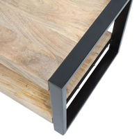 Table basse moderne en bois de manguier Vandana Nimbus Vento 100 cm