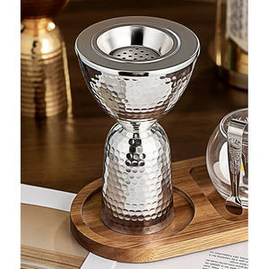 Wholesale Luxury Hammered Metal <b>Bakhoor</b> Burner Hourglass Jigger Shape Gold Silver <b>Oud</b> Incense Holder Bulk Arabian Mabkhara Table - Product Image 3