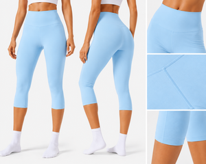 Collants de compression 3/4 longueur, pantalons de yoga à haute élasticité, leggings de fitness, vêtements de sport athlétiques à séchage rapide pour femmes - Product Image 5