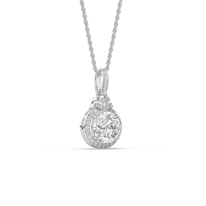 El Mejor Colgante de Diamante Cultivado en Laboratorio de 2 Quilates, Corte Redondo, Plata 925, Oro, Estilo Único, Ligero, Colgante de Compromiso para Mujer - Product Image 6