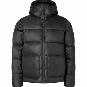 Winter Shiny Super Soft Orange Black Custom Front <b>Waterproof</b> Breathable Windproof Zipper Closure Padded Puffer <b>Jacket</b> High - Product Image 1