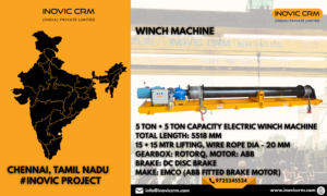 รอกไฟฟ้า INOVIC CRM คุณภาพสูง สำหรับงานหนัก พร้อมเชือกสลิงเหล็ก |   คู่มือการขับเคลื่อนด้วยมือสำหรับอุปกรณ์ก่อสร้างอุตสาหกรรมสีเหลือง - Product Image 3
