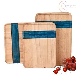 Planche à découper en bois de qualité supérieure, fabriquée en bois massif, idéale pour couper, hacher et préparer les aliments - Product Image 1