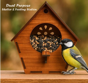 Casa para Pájaros de Madera MDF Hecha a Mano, Refugio Decorativo para Pájaros para Jardín, Balcón y Decoración del Hogar al Aire Libre - Product Image 3