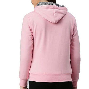 Sweat à capuche tricoté imprimé pour femme, coupe oversize, léger, confortable et respirant, avec logo frontal, idéal pour l'hiver, style décontracté, 100% coton, fermeture éclair - Product Image 4