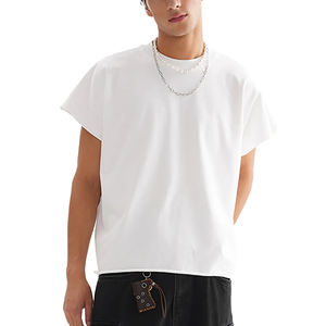 Camiseta sin Mangas para Hombre, 240 g/m², Alta Calidad, Blanca, Cuello Redondo, Algodón, Corte Recto, No Encoge, en Oferta - Product Image 4