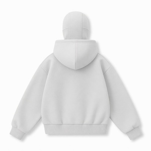 Hoodie tendance de qualité supérieure, vente en gros, en molleton 100% coton épais, avec fermeture éclair, style streetwear ou décontracté, unisexe - Product Image 3