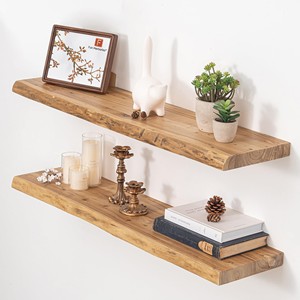 Estantes Flotantes de Madera de Mango Reciclada al por Mayor |   Estante de Pared Rústico Estilo Granja - Product Image 2