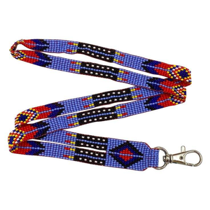Stylish Handmade Seed Beads Beaded Lanyard 18 Inches for Office Classic Eco-Friendly Customizable with Metal <b>Hook</b> <b>Clip</b> - Product Image 2