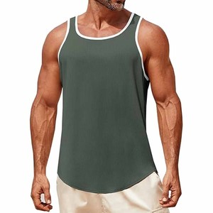 <b>Men</b> Sleeveless Tank Tops Workout Muscle Gym Knitted Shirt Athletic Bodybuilding Slim Fit Ribbed <b>singlet</b> - Product Image 3