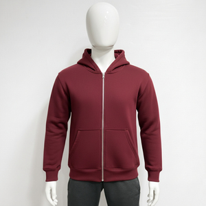 Sudaderas con capucha elegantes para hombre, diseño ligero y cálido, ajuste cómodo, sudaderas con capucha con cremallera, ideales para viajes y uso diario, de algodón - Product Image 1