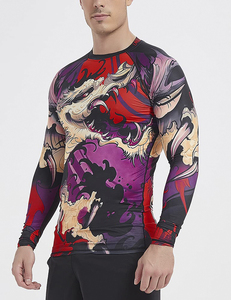 Maillot de compression anti-UV haut de gamme pour l'entraînement, avec logo et impression personnalisés, fabricant de vêtements de sport, approvisionnement en gros - Product Image 2