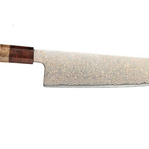 Cuchillo de Cocina para Exteriores con Patrón Damasco de Cobre y Mango Ergonómico de Resina para Picnic y Preparación de Alimentos en Aventuras - Product Image 2