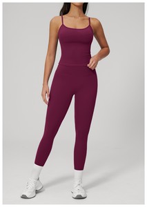 Highly Professional Women Slim Fit Workout Sportswear Set Includes High Waist Leggie Bra Plus Size Anti-Bacterial Crystal Stitch - Product Image 6