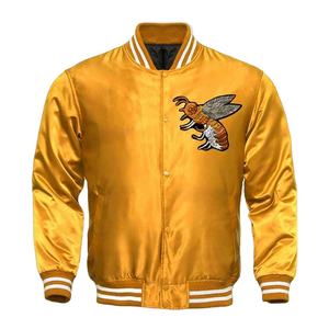 Veste universitaire en satin personnalisée avec une finition soyeuse de qualité supérieure, doublure intérieure douce et un style athlétique inspiré du streetwear élégant - Product Image 1