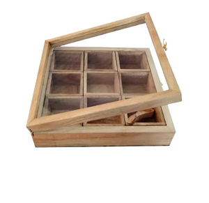 Caja de especias de madera estilo personalizable, contenedor de almacenamiento de hierbas, la más vendida. - Product Image 1