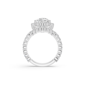 Anillo de Compromiso con Diamante Sintético Cultivado en Laboratorio, Corte Brillante, Color E, Certificado IGI, Plata 925, Lujoso, para Bodas y Fiestas - Product Image 2