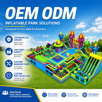 Parc d'attractions gonflable géant commercial, parcours d'obstacles, aire de jeux intérieure/extérieure personnalisée, OEM ODM, conception 3D gratuite