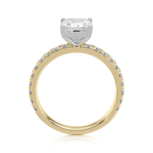 Anillo de Compromiso de Oro Amarillo de 10 Quilates con Diamante Cultivado en Laboratorio con Corte Princesa, Certificado por IGI, Regalo de Joyería para Aniversario de Bodas para Ella - Product Image 2