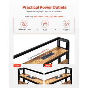 Tête de lit King Size réglable en hauteur avec étagère de rangement et panneau rembourré autoportant - Product Image 2
