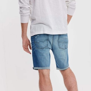 Customized High Quality Waterproof Eco-Friendly Quick Dry Mid Waist Straight Fit Denim Shorts for Men All Season Casual - Product Image 4