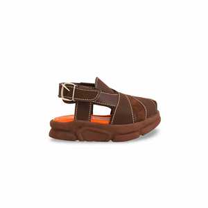 Garçons Marron Peshawari Canvas Trendy Chaussures KD4877 Chappal - Product Image 4