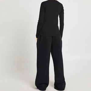 Conjunto Deportivo de Dos Piezas para Mujer, Camiseta de Manga Larga para Gimnasio y Fitness, Pantalones de Yoga de Cintura Alta, Leggings - Product Image 2
