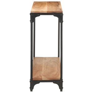 Tavolo consolle in legno naturale e nero - Product Image 3