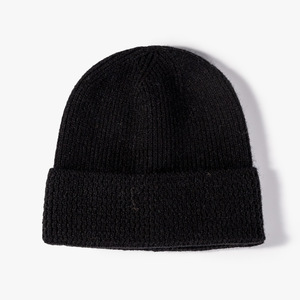 Fashion New Style Winter Soft Wholesale Custom Pure Color Cashmere <b>Wool</b> <b>Beanie</b> Knit <b>Hats</b> Suppliers for Men Women - Product Image 1