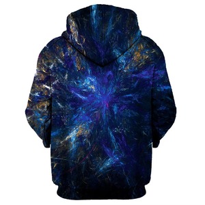Blue 3D Galaxy Print Zip Up Hoodie All Over Print Sublimation Unisex Hooded Sweatshirt Jacket Streetwear Full Zipper Hoodie - Product Image 3