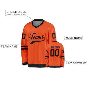 Jersey de Hockey sobre Hielo Personalizado al por Mayor con Logotipo Personalizado, Servicio OEM, Diseño Único, 100% Poliéster de Secado Rápido - Product Image 3