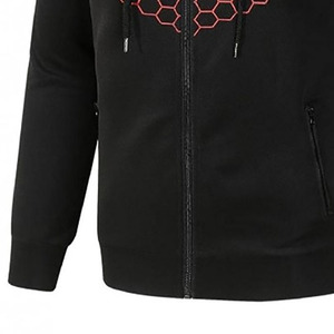 Conjunto de chándal de invierno personalizado con capucha, de algodón polar, con pedrería, estilo athleisure, oversize, grueso, streetwear, con corte acampanado - Product Image 2