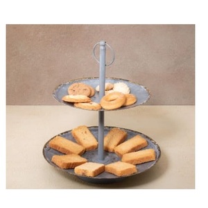 ขาตั้งเค้กหรูหราเคลือบทอง ดีไซน์สวยงาม ขายดี ขาตั้งคัพเค้กหินอ่อนสองชั้น สำหรับเสิร์ฟช็อกโกแลต - Product Image 5