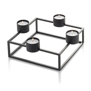 <b>Square</b> <b>Candle</b> Stand Premium Metal Creative Design <b>Candle</b> Holder High Demanding Geometrical Taper Lighting <b>Candle</b> Stick Stand - Product Image 1