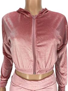 Winter Hoodie Wide Leg Pants Long Sleeve Velvet Sweatsuit Women 2 Piece Outfit Women Casual 2 Piece Jogger Set - Product Image 4