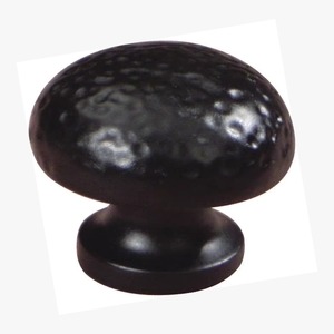 Pomo de Gabinete de Hierro Moderno y Duradero de Alta Calidad, Diseño de Cabeza de Hongo, Acabado Negro Envejecido, Forjado a Mano en India, para Cocina y Sala de Estar - Product Image 1