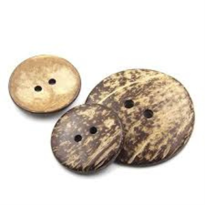 Boutons écologiques en coquille de noix de coco naturelle, grain unique, faits à la main, accessoires de mode durables - Product Image 2