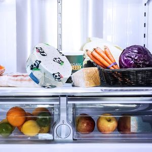 Confezione 3 carte da imballaggio in cera d'api organiche piccole medie grandi in tessuto naturale per alimenti e contenitore involucri riutilizzabili Set - Product Image 6