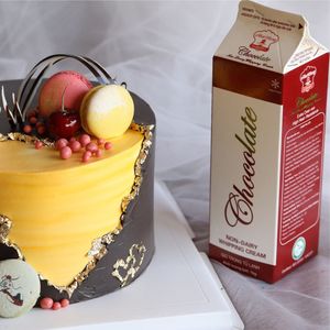 Crème Non Laitière Fantaisie pour Aliments, Vente en Gros Direct Fabricant, Crème Fouettée au Chocolat Mélangée pour Pâtisserie 1KG HALAL OEM/ODM - Product Image 2