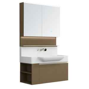 กระจกโต๊ะเครื่องแป้งในห้องน้ำแบบทันสมัยทำจากหินเทียมคุณภาพสูงหรูหราทนทานต่อน้ำมีห้องน้ำ5ปี - Product Image 2