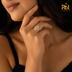 2 CT Marquise Cut Lab Grown Diamond Starburst Halo <b>Ring</b> Solid <b>Gold</b> Luxury <b>Vintage</b> Flower Cluster Engagement <b>Ring</b> 9K/14K/18K | - Product Image 3