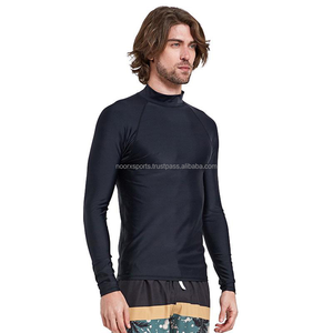 Men's and Women's Long Sleeve Rash Guard UPF 50+ Quick-Dry Compression Shirt <b>Surfing</b> Swimming Gym and Outdoor Sportswear - Product Image 1