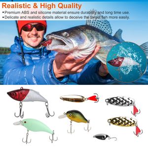 94pcs Fishing Lures Kit Soft Plastic Baits Set with Worms & Frog Crankbaits for Freshwater Saltwater Fishing <b>Tackle</b> <b>Box</b> Included - Product Image 6